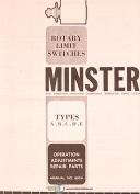 Minster-Minster 17 Press, 60 Ton Service and Operations Manual 1954-17-60 Ton-03